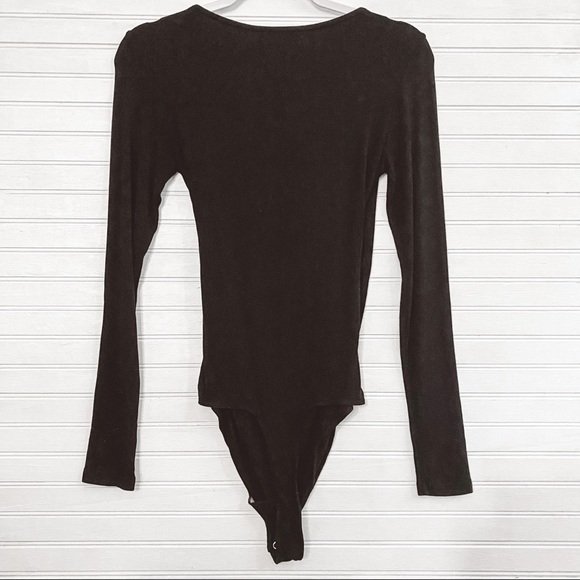 n:PHILANTHROPY Long Sleeve Crossbody Black Body Suit Small NWT - Picture 5 of 6